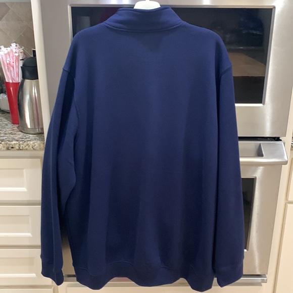 Sport-Tek size 2XL navy blue fleece zipper jacket with inside & Outside pockets. - Picture 5 of 15